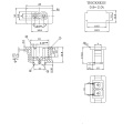 Hot selling JEC JR-201SD8A(PCB) C8 2pin ac power plug and socket female power socket